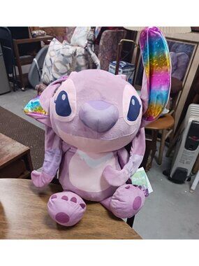 Disney Stitch Jumbo Plush Angel Stuffed Toy NWT